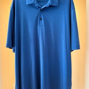 Greg Norman Collection Striped Blue Polo Shirt